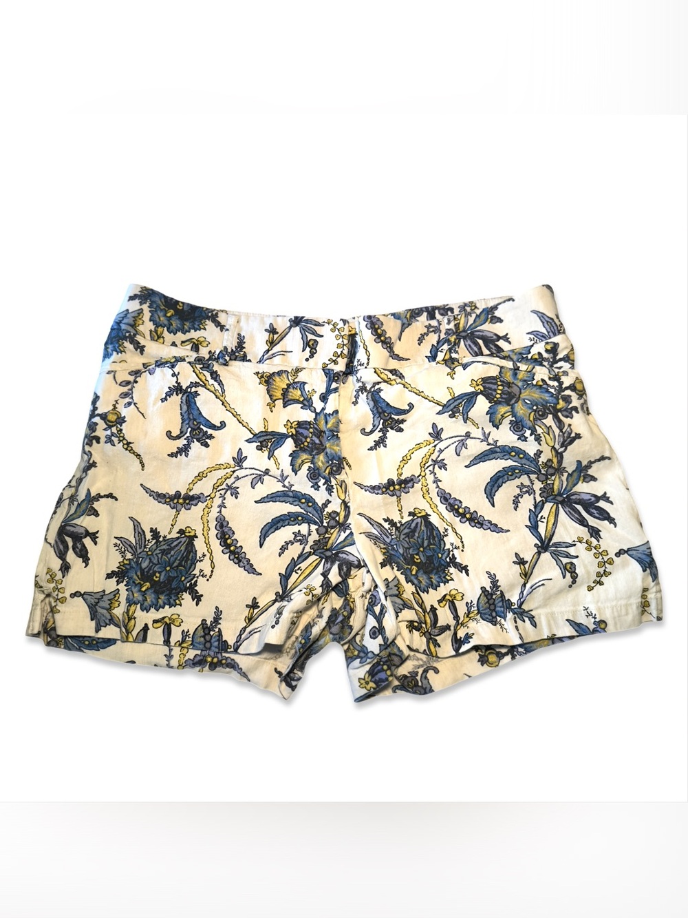 Ann Taylor LOFT Linen Blend Summery Coastal Floral Print 3” Shorts Pockets